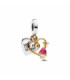 Charm Colgante Doble Corazón Grabable y Flecha Pandora - 763622C01