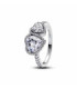 Anillo Corazones Halo Brillante Pandora - 193659C01