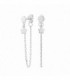 Pendientes Cadena y Flor Plata Itemporality - SEA-100-122-UU