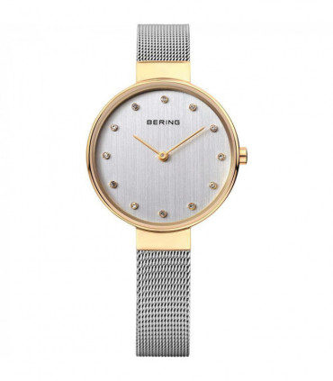 Reloj Mujer BERING Classic ⌚ Plata brillante de esfera negra