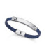 Pulsera de hombre Magnum de acero y cuero azul trenzado VICEROY - 1485P01013