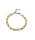 PULSERA DE ACERO DE ESLABONES BITONO DORADO Y ACERO PARA MUJER - 14176P01012